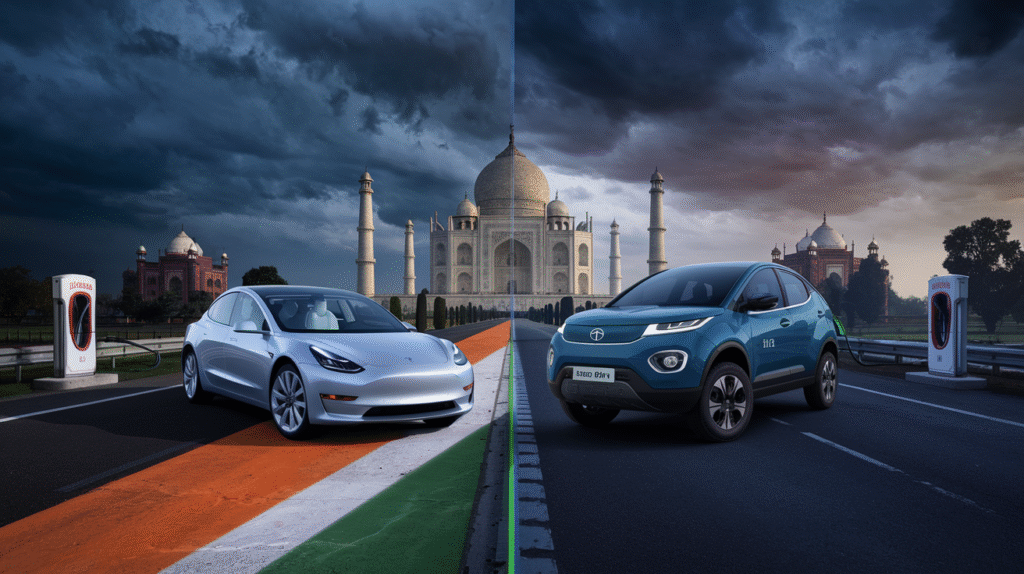 Tesla VS. Tata: The Race for India’s EV Market Supremacy